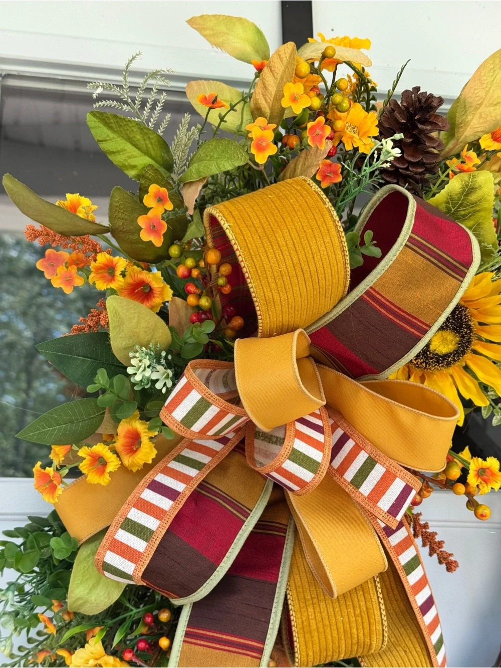 Large Golden Harvest Grapevine Wreath
